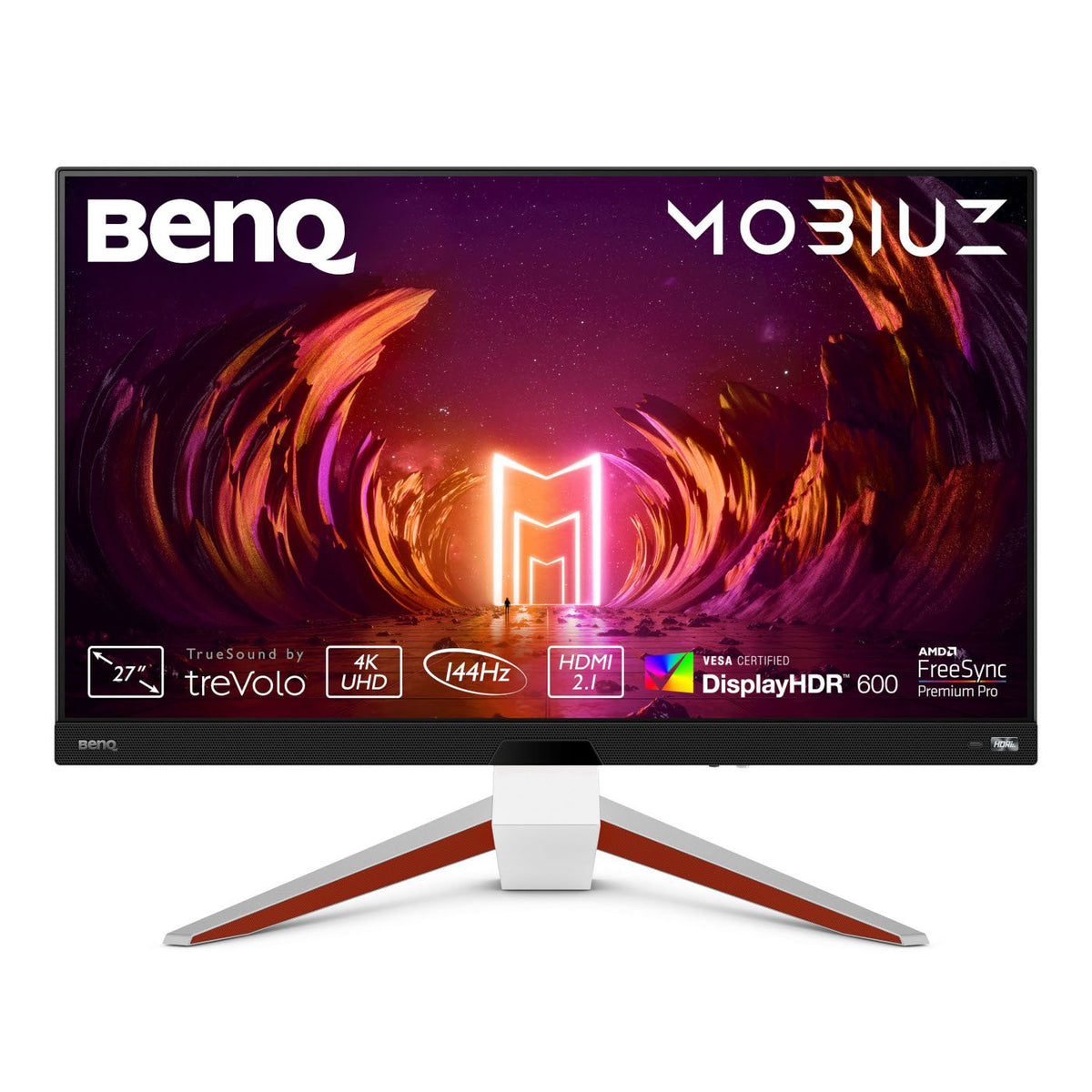 BenQ Mobiuz EX2710U - Monitor LCD - 27" - 3840 x 2160 4K @ 144 Hz - IPS - 600 cd/m² - 1000:1 - DisplayHDR 600 - 1 ms - 2xHDMI, DisplayPort - altifalantes com subwoofer