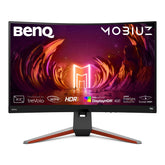 BenQ Mobiuz EX3210R - Monitor LED - curvo - 32" (31.5" visível) - 2560 x 1440 QHD @ 165 Hz - VA - 400 cd/m² - 2500:1 - DisplayHDR 400 - 1 ms - 2xHDMI, DisplayPort - altifalantes com subwoofer