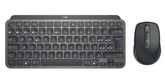 Logitech MX Keys Mini Combo for Business - Combo de teclado y mouse - Retroiluminado - Inalámbrico - Bluetooth LE - QWERTY - Español - Grafito