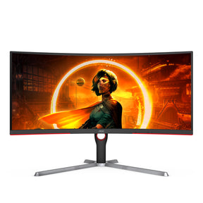 AOC MONITOR VA 34 21:9 WQHD CURVO 1MS 165HZ HDMI DP USB COLUNAS HAS CU34G3S/BK