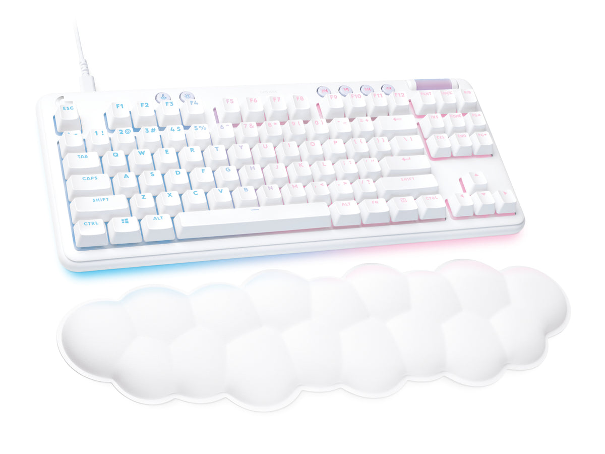 Logitech G G713 - Teclado - sin teclado numérico - retroiluminado - USB - AZERTY - Francés - interruptor: Lineal - blanco