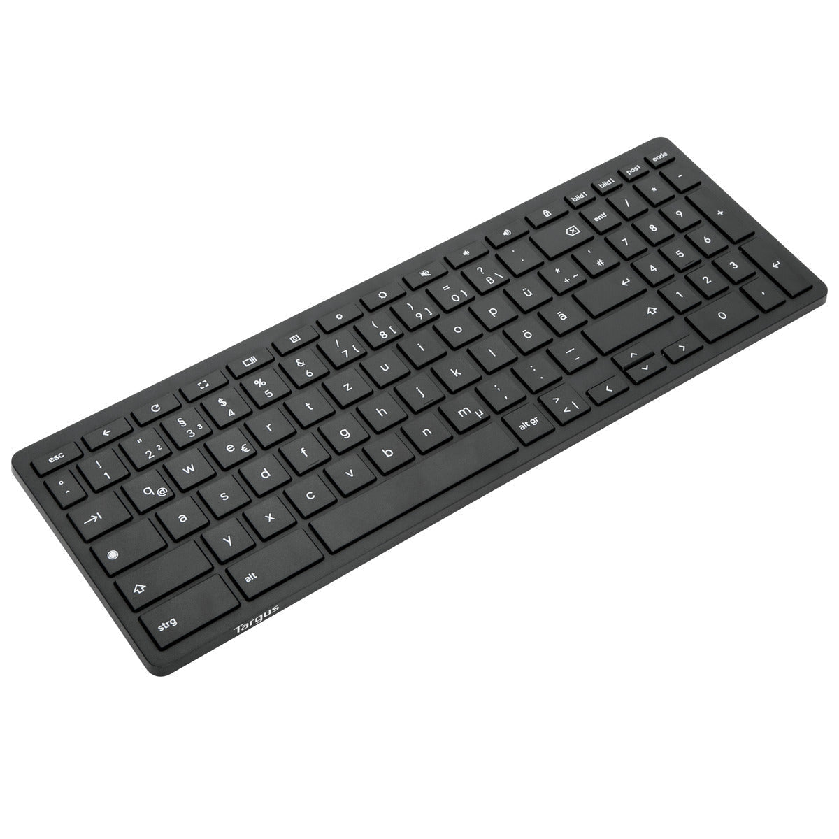 Targus AKB872 - Keyboard - works with chromebook - antimicrobial - wireless - Bluetooth 5.2 - QWERTZ - German - switch: Scissor Key - black