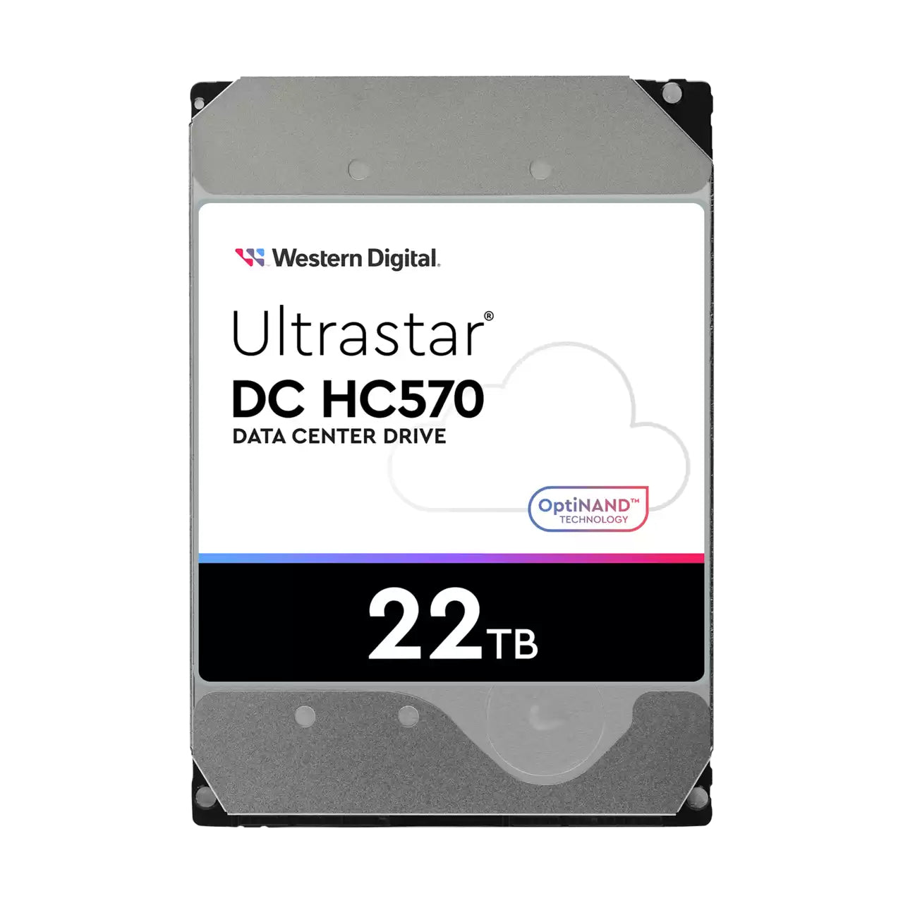 WD Ultrastar DC HC570 - Hard drive - 22 TB - internal - 3.5" - SATA 6Gb/s - 7200 rpm - buffer: 512 MB