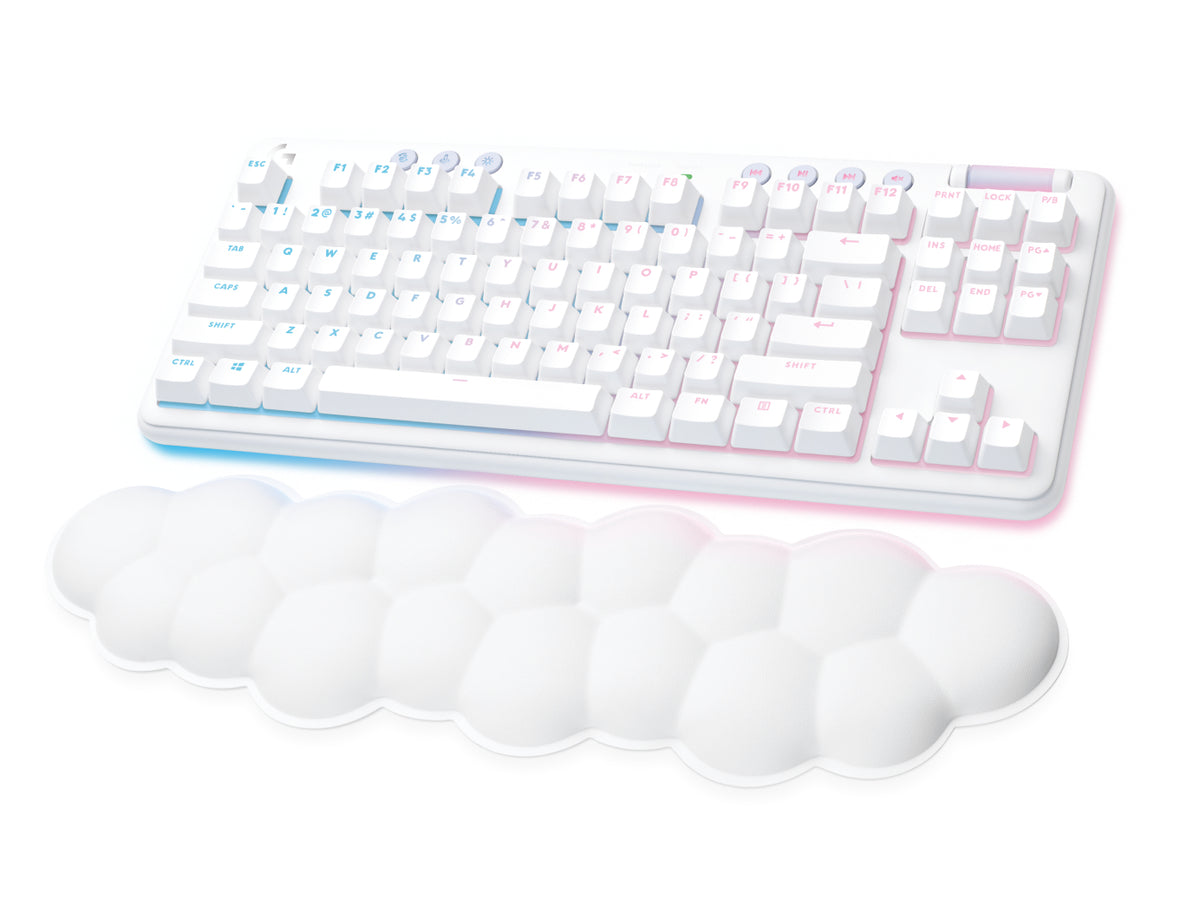 Logitech G G715 - Teclado - sin teclado numérico - luz de fondo - Bluetooth, LIGHTSPEED - QWERTZ - suizo - interruptor: táctil - blanco