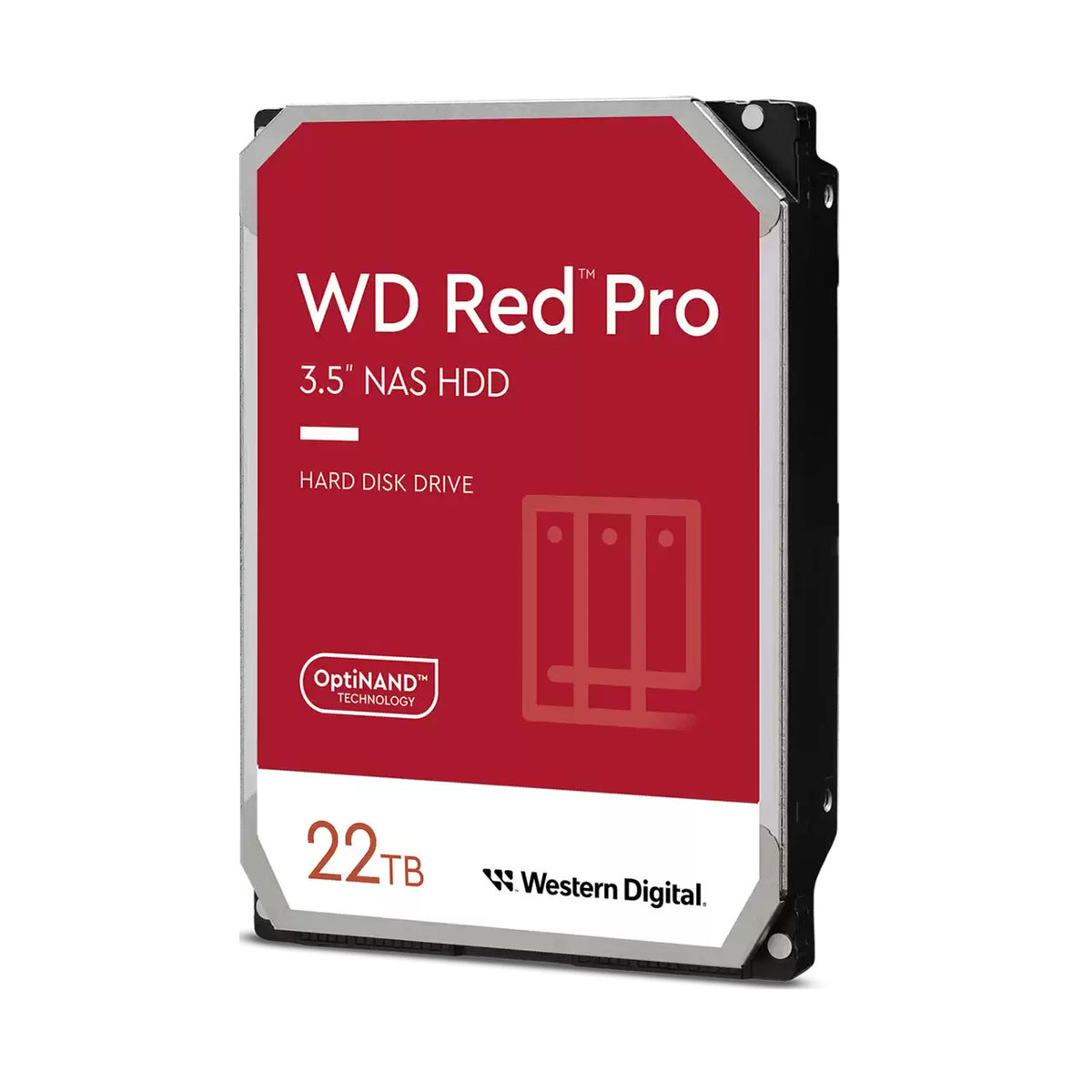 WD Red Pro WD221KFGX - Hard drive - 22 TB - internal - 3.5" - SATA 6Gb/s - 7200 rpm - buffer: 512 MB