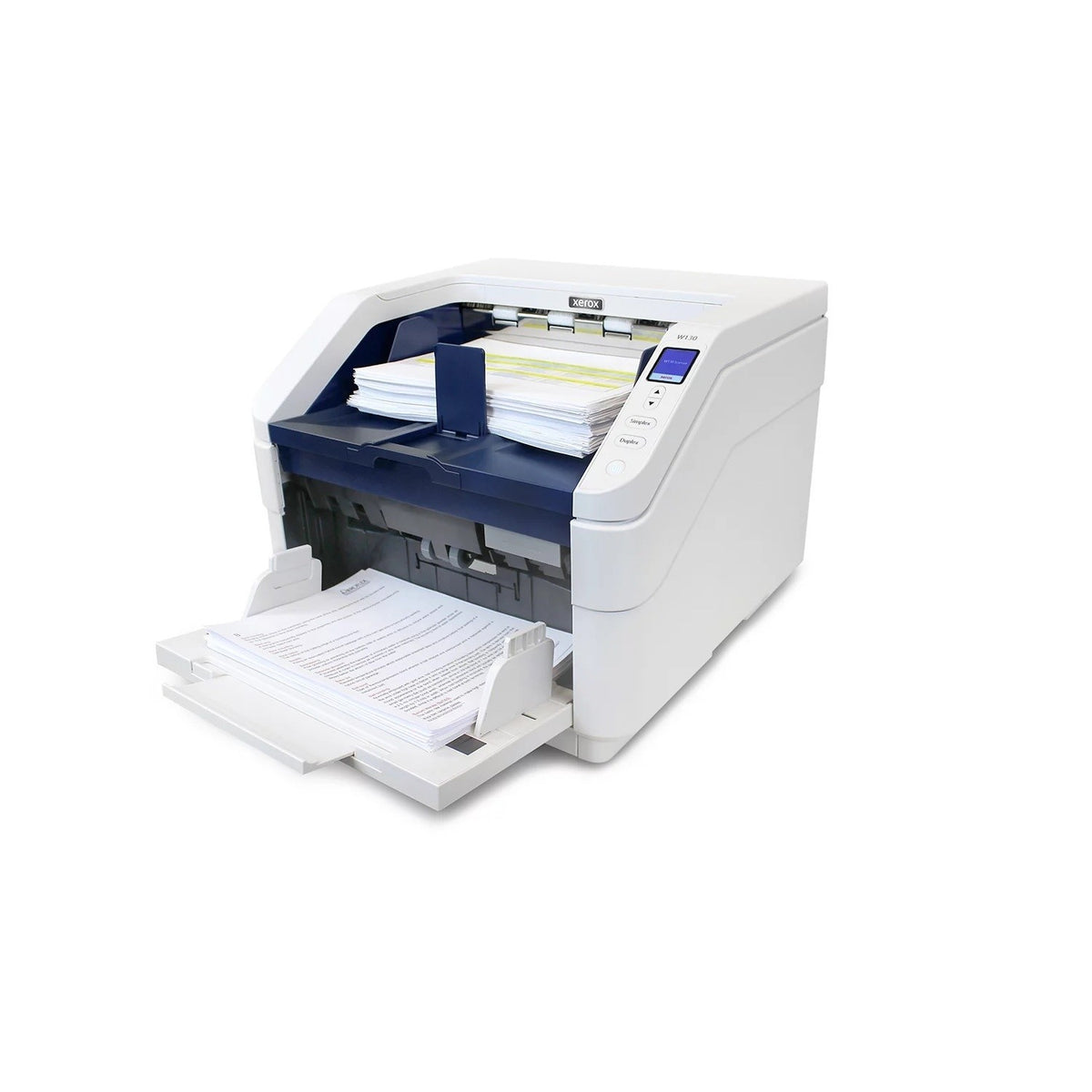 Xerox W130 - Escaneador de documento - Sensor de Imagem de Contacto (SIC) - Duplex - 308 x 5994 mm - 600 ppp - até 130 ppm (mono) / até 130 ppm (cor) - ADF (500 folhas) - até 100000 varreduras por dia - USB 3.1 Gen 1