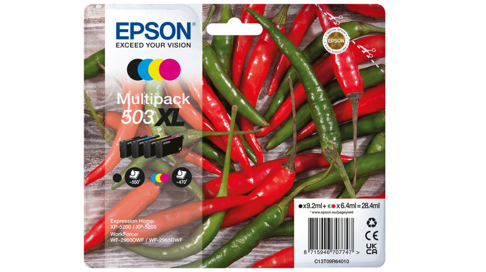 EPSON INK 503XL PACK 4 COLORS XP5200/05/WF2960/65