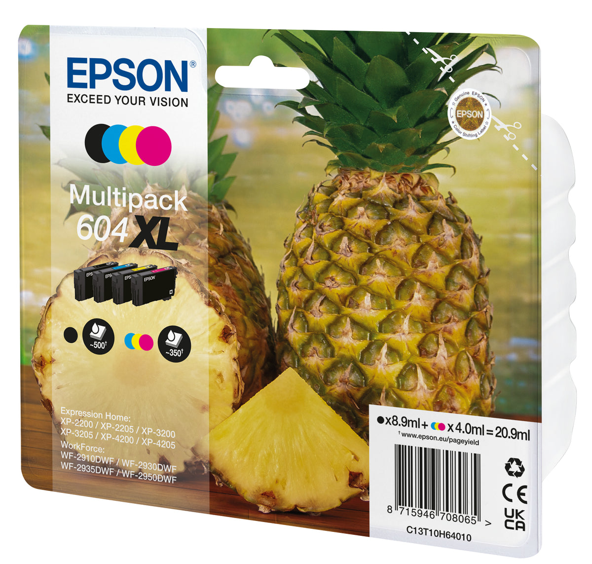 EPSON INK CARTRIDGE 4 COLOR BLACK/STD CMY 604XL XP2200/05/3200/05/4200/05/WF2910/30/3