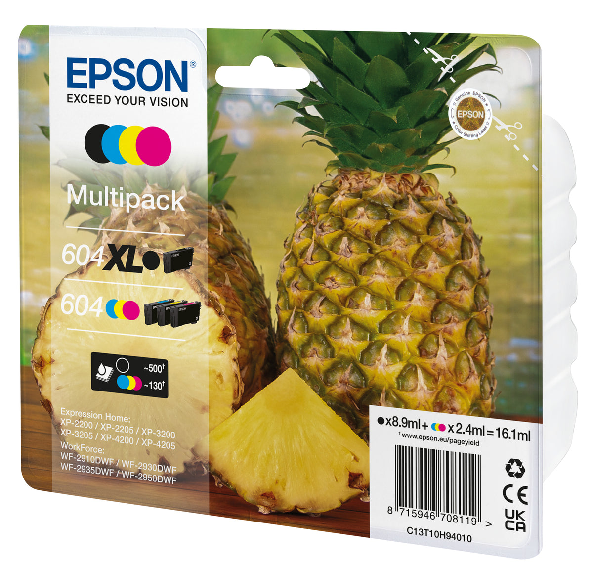 EPSON INK CARTRIDGE 4 COLOR BLACK/STD CMY 604XL XP2200/05/3200/05/4200/05/WF2910/30/3