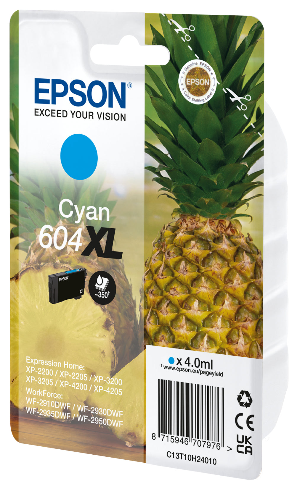 EPSON TINTEIRO AZUL 604XL XP2200/05/ 3200/05/ 4200/05/ WF2910/30/ 35/ 50