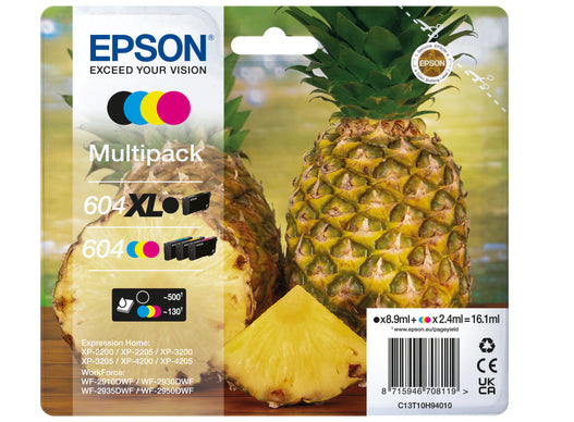 EPSON INK CARTRIDGE 4 COLOR BLACK/STD CMY 604XL XP2200/05/3200/05/4200/05/WF2910/30/3