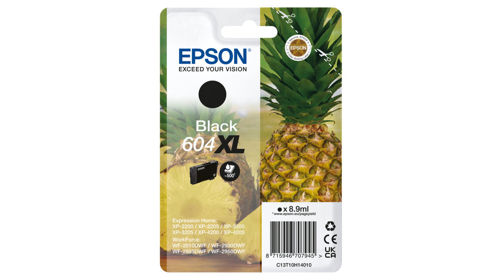 CARTUCHO DE TINTA EPSON NEGRO 604XL XP2200/05/3200/05/4200/05/WF2910/30/35/50