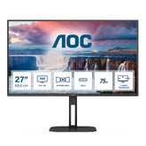 AOC Value-line 27V5CE/BK - V5 series - LED monitor - 27" - 1920 x 1080 Full HD (1080p) @ 75 Hz - IPS - 300 cd/m² - 1000:1 - 4 ms - HDMI, USB-C - speakers - black