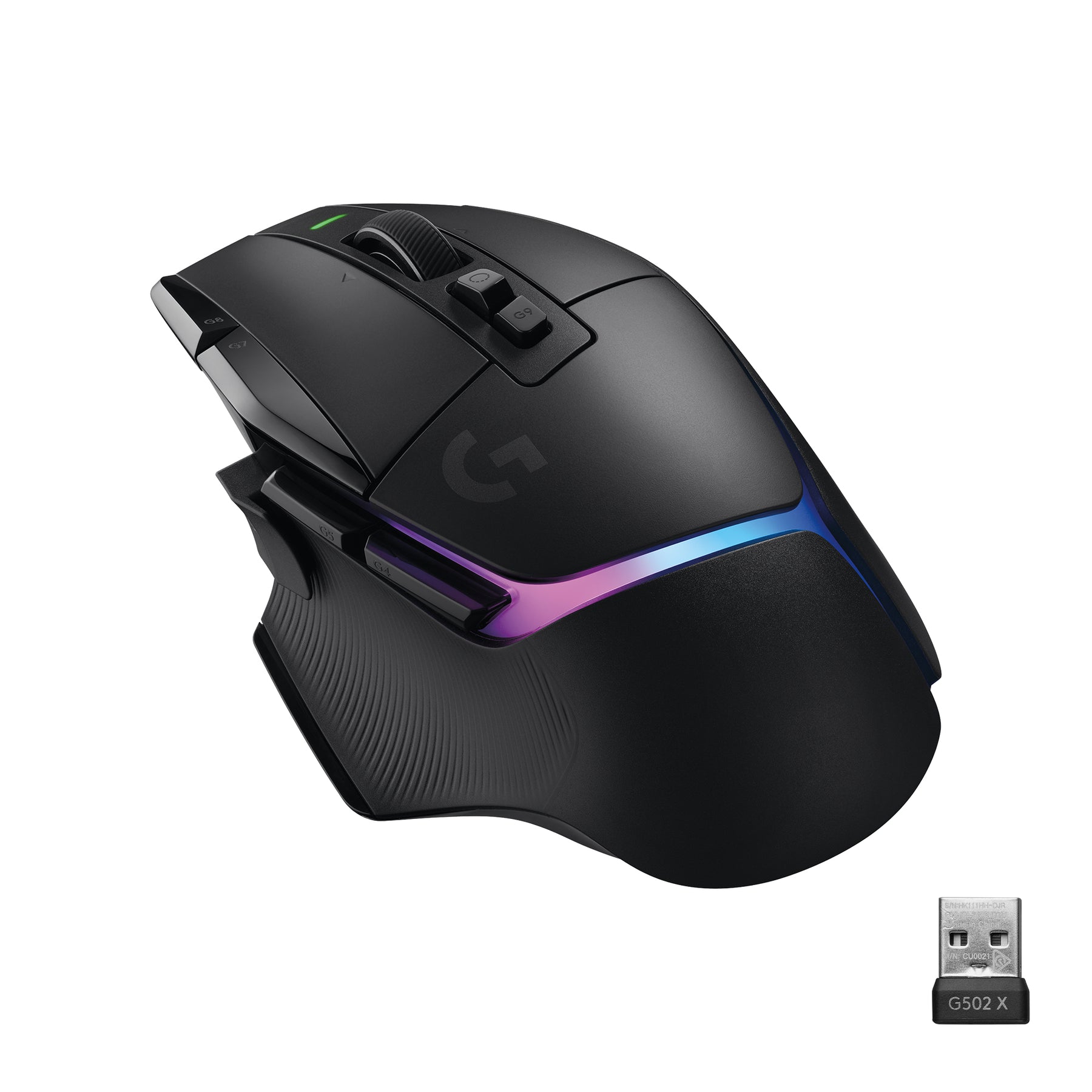 Logitech G G502 X PLUS - Ratón - óptico - 8 botones - inalámbrico - LIGHTSPEED - Receptor Logitech LIGHTSPEED - negro