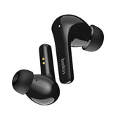 Belkin SoundForm Flow - Auscultadores sem fios com microfonoe - intra-auricular - bluetooth - cancelamento de ruído activo - preto - para Apple iPhone 12, 13, Samsung Galaxy Note20, S20, S21, S21 5G, S21+ 5G, Z Flip3 5G