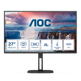 AOC Q27V5C - LED Monitor - 27" - 2560 x 1440 QHD @ 75 Hz - IPS - 300 cd/m² - 1000:1 - 4 ms - HDMI, DisplayPort, USB-C - speakers - black