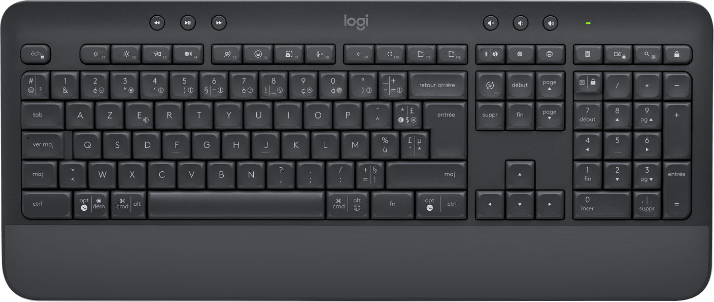 Logitech Signature K650 - Teclado - Inalámbrico - Bluetooth LE - AZERTY - Francés - Grafito