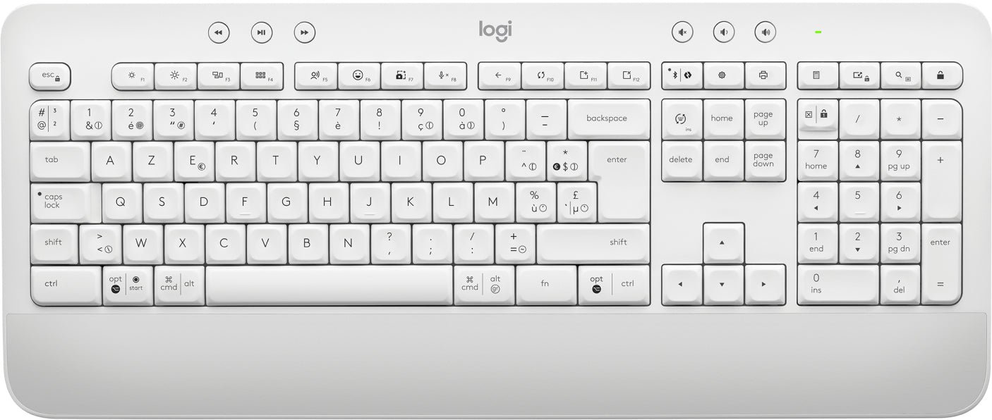 Logitech Signature K650 - Teclado - Inalámbrico - Bluetooth 5.1 - AZERTY - Holandés - blanquecino