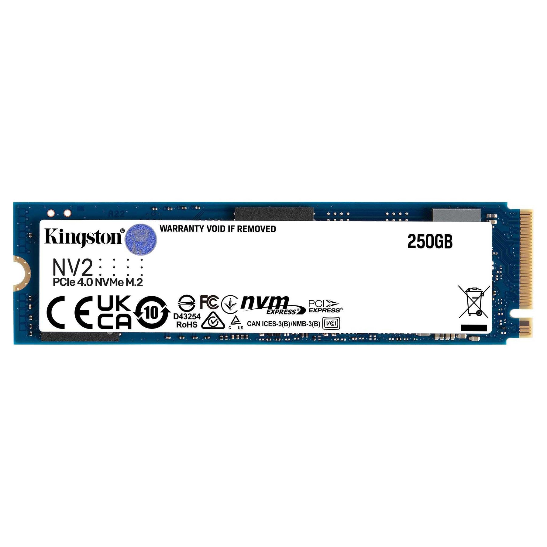 Kingston NV2 - SSD - 250 GB - interno - M.2 2280 - PCIe 4.0 x4 (NVMe)