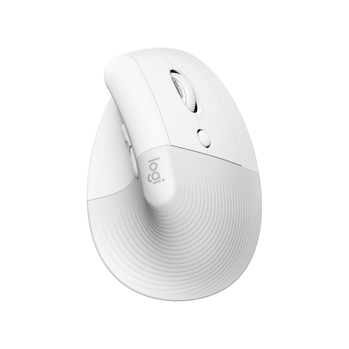 Logitech Lift for Mac - Upright Mouse - Ergonomic - Optical - 6 Buttons - Wireless - Bluetooth - Logitech Logi Bolt USB Receiver - Off White - for Apple MacBook