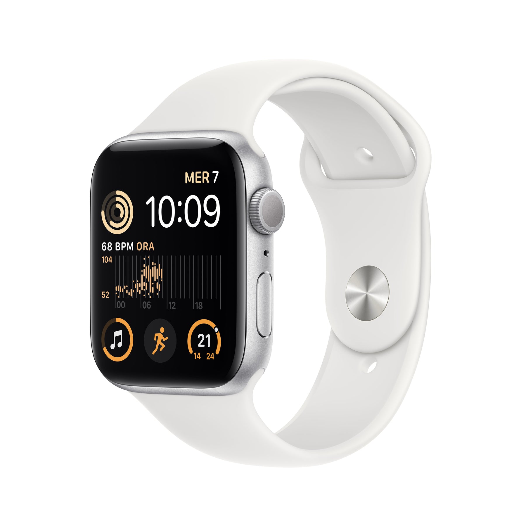 APPLE WATCH SE GPS 44MM CAJA DE ALUMINIO PLATA CON CORREA DEPORTIVA BLANCA NORMAL