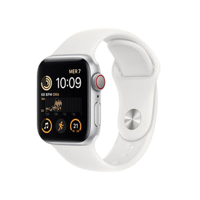 APPLE WATCH SE GPS+CELLULAR 40MM SILVER ALUMINUM CASE WITH WHITE SPORT BAND REG