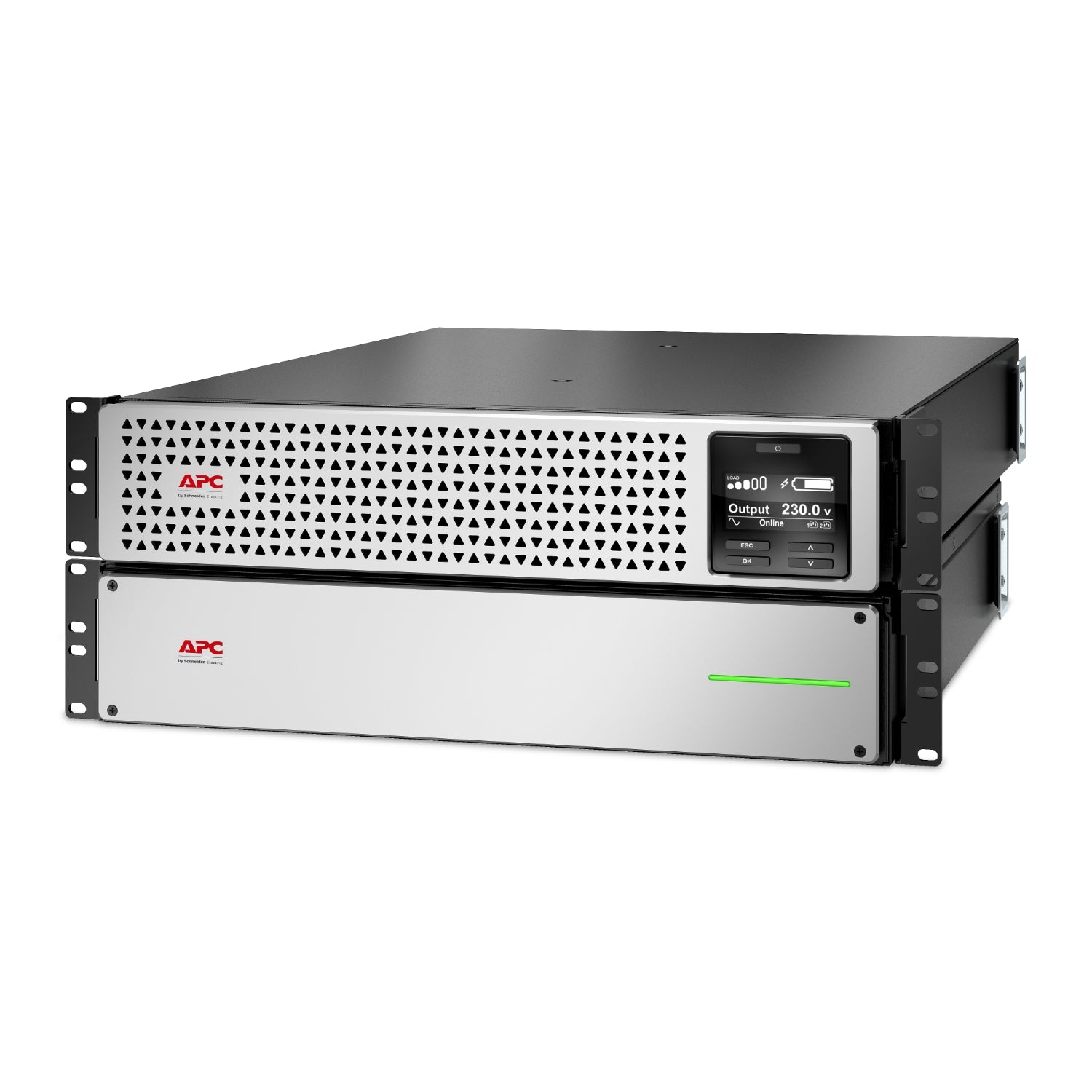 APC Smart-UPS On-Line SRTL2200RM4UXLI-NC - UPS (rack mountable) (high density) - AC 220/230 V - 1980 Watt - 2200 VA - Lithium Ion - output connectors: 8 - 4U - 1.83 m cable - black with silver front bezel - with APC UPS Network Management Car