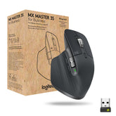 Logitech Master Series MX Master 3S for Business - Rato - ergonómico - para direita - óptico - 7 botões - sem fios - Bluetooth - recetor USB Logitech Logi Bolt - grafite