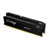 Kingston FURY Beast - DDR5 - kit - 32 GB: 2 x 16 GB - 288-pin DIMM - 5200 MHz / PC5-41600 - CL36 - 1.25 V - unbuffered - on-die ECC - black