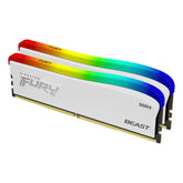 Kingston FURY Beast - Special Edition RGB - DDR4 - kit - 32 GB: 2 x 16 GB - 288-pin DIMM - 3600 MHz / PC4-28800 - CL18 - 1.35 V - unbuffered - no ECC - white