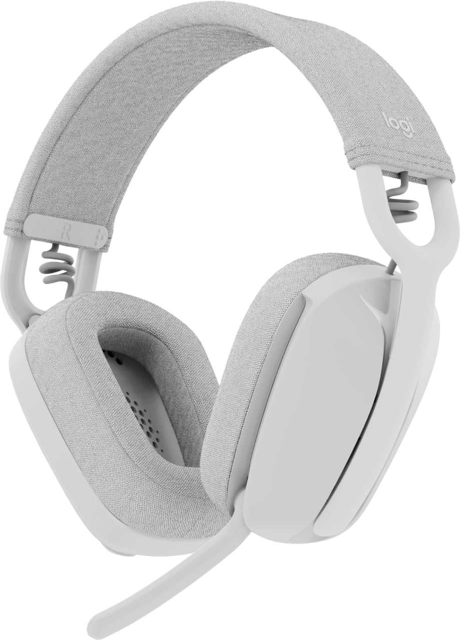 Logitech Zone Vibe Wireless - Headphones - Full Size - Bluetooth - Wireless - USB-C over Bluetooth Adapter - Off-White - Certified for Microsoft Teams