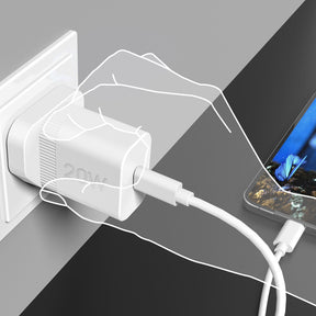 20W PD USB-C WALL CHARGER - UK CHAR