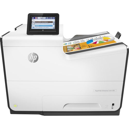 HP PageWide Enterprise Color 556dn - Printer - Color - Duplex - Page Width Matrix - A4/Legal - 1200 x 1200 dpi - up to 75 ppm (mono) / up to 75 ppm (color) - capacity: 550 sheets - USB 2.0, Gigabit LAN, USB 2.0 host