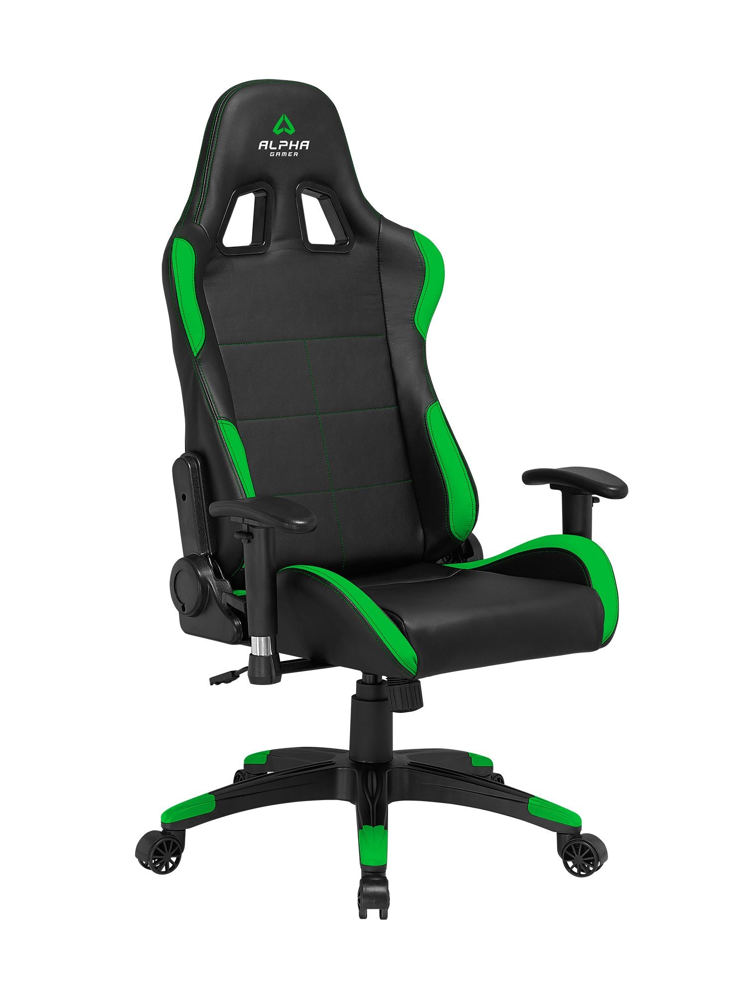 SILLA ALPHA Gamer Vega Negro / Verde - AGVEGA-BK-GRN