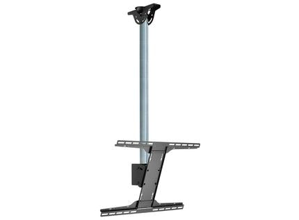 Peerless Modular Series Flat Panel Ceiling Mount Kit - Mounting Kit (ceiling plate, bracket, extension post) - for flat panel - black - screen size: up to 75" - mounting interface: 600 x 400 mm - ceiling mountable