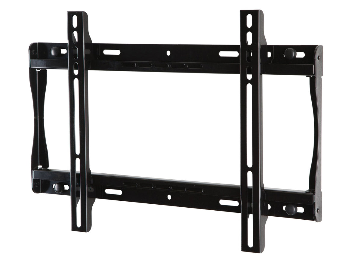 Peerless PARAMOUNT Universal Flat Wall Mount PF640 - Mounting kit (wall plate, clip adapter) - for LCD display - epoxy cast - glossy black - screen size: 32"-46" - mounting interface: 400 x 300 mm