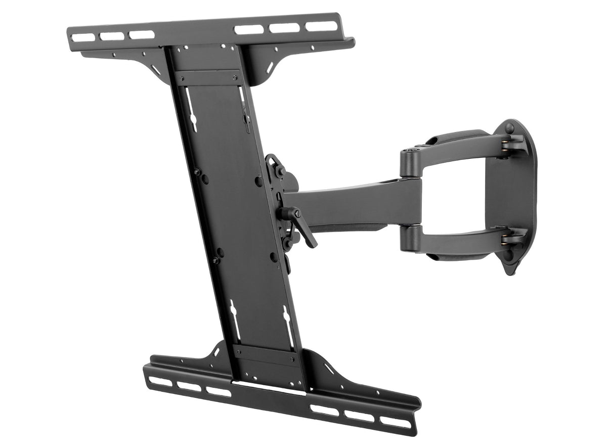 Peerless Full-Motion Plus Wall Mount SA746PU - Mounting Kit (Wall Plate, Swing Arm) - For Flat Panel - Cast Epoxy - Gloss Black - Screen Size: 22"-50" - Mounting Interface: 400 x 400 mm