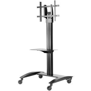 Peerless SmartMount Universal Flat Panel TV Cart SR560G - Cart - for flat panel - cold rolled steel, tinted glass - black - screen size: 32"-75" - mounting interface: 600 x 400 mm