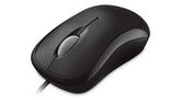 Microsoft Basic Optical Mouse for Business - Ratón - para diestros y zurdos - óptico - 3 botones - con cable - PS/2, USB - negro