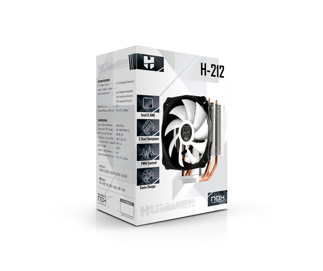 CPU Cooler NOX Hummer H-212 120mm PWM