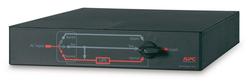 APC Service Bypass Panel - Bypass switch (rack mountable) - AC 230 V - output connectors: 4 - 2U - 19" - black - for Symmetra 4KVA, 6kVA