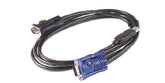 APC - Keyboard / Video / Mouse (KVM) - USB, HD-15 (VGA) to HD-15 (VGA) cable - 3.66 m - - for P/N: AP5201, AP5202, AP5808, AP5816, KVM1116R