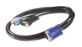 APC - Keyboard / video / mouse cable (KVM) - PS/2, HD-15 (VGA) (M) - 3.66 m - - for KVM Switch