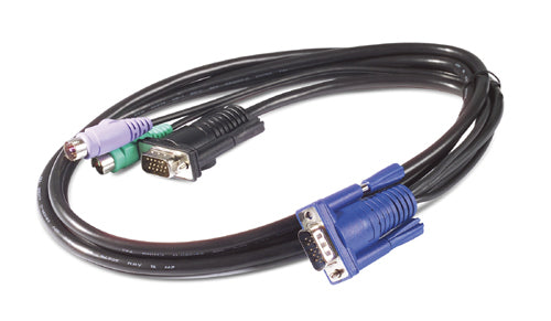 APC - Keyboard / video / mouse cable (KVM) - PS/2, HD-15 (VGA) (M) - 3.66 m - - for KVM Switch