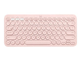 Logitech K380 Multi-Device Bluetooth Keyboard - Teclado - sem fios - Bluetooth 3.0 - QWERTY - Padrão internacional americano - rosa (920-009867)