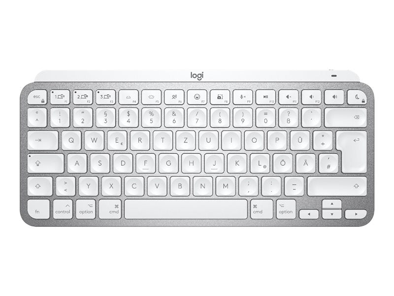 Logitech MX Keys Mini for Mac - Teclado - retroiluminação - Bluetooth - QWERTY - Italiano - cinza pálido - para Apple 10.2-inch iPad, 10.5-inch iPad Air, 10.9-inch iPad Air, iPhone 11, 12, 13, SE