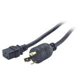 APC - Power cord - NEMA L6-30 (M) to IEC 60320 C19 - 2.44 m - black - for P/N: SRT10KXLTW, SRT3000XLTW, SRT5KXLTUS, SRT6KXLTUS, SRT6KXLTW, SRT8KXLJ, SRT8KXLTUS