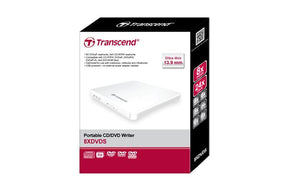 DVD+/-RW TRANSCEND 8x Externo Extra Delgado (13.9mm) Blanco USB