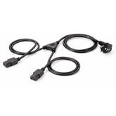 CABLE ALIMENTACION EQUIP 1x SCHUKO 90º / 2x C13 1.80MT