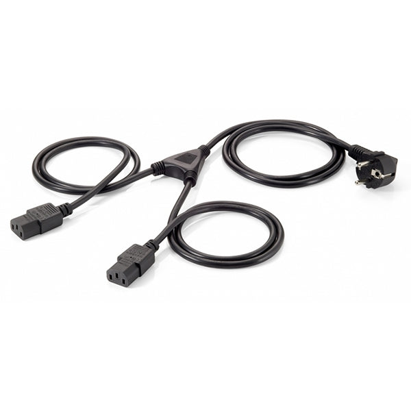 EQUIP POWER CABLE 1x SCHUKO 90º / 2x C13 1.80MT